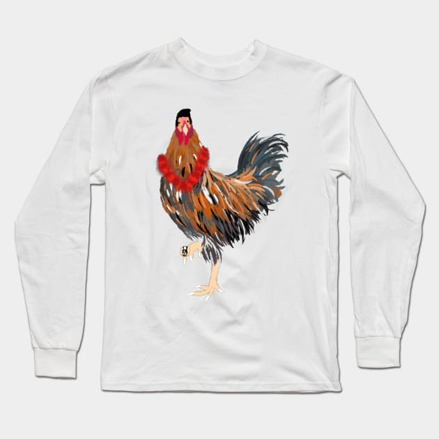 Elvis the Rooster Long Sleeve T-Shirt by TheUndeadDesign